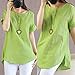 TOPUNDER 2018 Women Summer Tops Casual Short Sleeve Blouse Loose T Shirt Cotton Linen