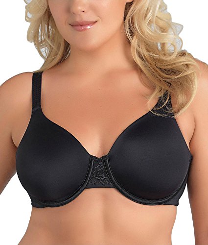 Vanity Fair Women's Plus Size Beauty Back Minimizer Full Figure Underwire Bra 76080, Midnight Black