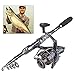 Sougayilang Telescopic Fishing Rod and Fishing Reel Combo Kits Travel Portable Fishing Sets