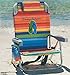 2 Tommy Bahama Backpack Beach Chairs (Multicolor Stripes + Multicolor Stripes) + 1 Medium Tote Bag