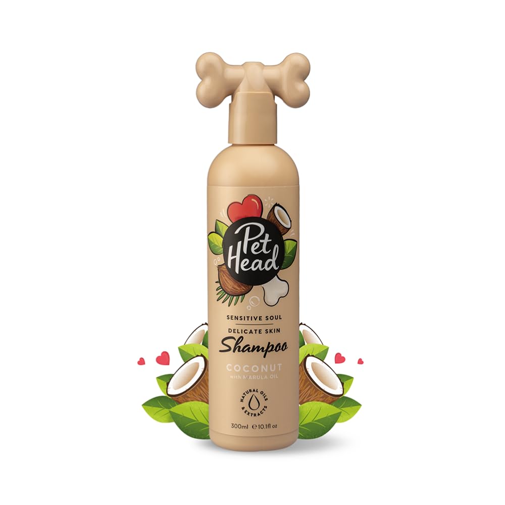 Pet Head Sensitive Soul Dog Shampoo | Coconut Scent | Shampoo for Dogs with Sensitive Skin | Professional Grooming | Vegan | Gentle Formula for Puppies | 300ml