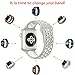 OULUOQI 42mm Soft Silicone Replacement Band with Ventilation Holes for Apple Watch Nike+, Series 2, Series 1, Sport , Edition, M/L Size ( Silver / White )