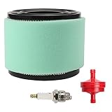 Harbot 393957S 393957 Air Filter with 271794 271794S Pre-Filter for Briggs & Stratton 390930 4106 7-18 HP Horizontal Engines with Spark Plug Fuel Filter