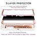 WOLLONY Galaxy S9 Case, 360 Full Body Shockproof Liquid Glitter Quicksand Bling Case Heavy Duty Phone Bumper Non-Slip Soft Clear Rubber Protective Cover for Samsung Galaxy S9 - Rose Gold