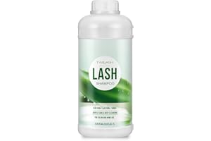 TWILASH BY DLY Lash Shampoo Bulk, Eyelash Cleanser for Extensions 1 Liter, Safe Makeup Remover, Non-irritating or Burning Formula Eyelid Foaming Cleanser for Professional Salon and Home Use (Aloe Vera-1L)