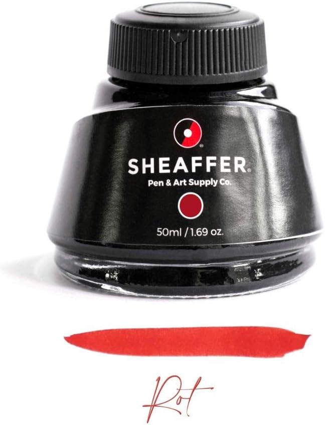SHEAFFER 94241 Original Universal Fountain Pen with Ink Bottle - Red, 50 ml - Image 3