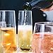 Plastic Wine Glasses and Champagne Flutes - (Set of 20 Each) Stemless Disposable Stemless Wine Cups For Wedding Party Toasting. Unbreakable Tumblers Clear Like Glass To Show Off Fancy Cocktail
