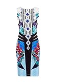 MOQUEEN Women's Slim Fit Floral Bodycon Tunic Dress 2161
