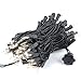 Novelty Lights 34 Feet 100 Bulbs Traditional Incandescent Mini Lights, Clear on Black Wire with 4