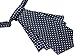 PAN PA Women's Bow Ties Work Wear Accessories Grid Cravat Navy Blue