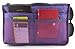 Periea Chelsy Purse Organizer - Handbag, Tote, Bag Organizer Insert - 13 Pockets, 3 Sizes, 39 Color Designs - Perfect Cosmetics Travel Pouch for Make Up (Purple, Medium)