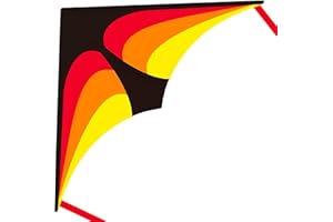 YFAFENGS Large Delta Kite for Kids & Adults - Easy to Fly Outdoor Kites for Kids Ages 8-10, Perfect for Beach & Family Activities, Includes Line & Handle