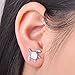 Adeser Jewelry Womens White Opal New Years Best Friend Party 925 Silver Turtle Earrings Studs for girls