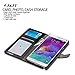 Galaxy Note 4 Case, J&D [Stand View] Samsung Galaxy Note 4 Wallet Case [Slim Fit] [Stand Feature] Premium Protective Case Wallet Leather Case for Samsung Galaxy Note 4 (Wallet Black)