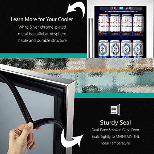 Kalamera 15” Beverage Cooler and Refrigerator Under Counter Builtin or