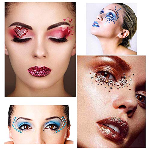 Phogary Self-Adhesive Rhinestone Sticker 3375 Pieces Crystal in 5 Size 15 Colors Bling Craft Jewels Gem Stickers for Crafts, Body, DIY Nails, Festival, Carnival, Makeup
