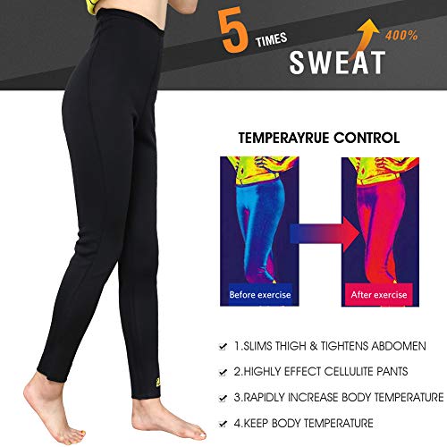 Gowhods Unisex Weight Loss Hot Sweat Sauna Pants - Fat Burning, Leg Slimming, Increasing Sweat, Smoother Skin, Gym Sports Ninth Leggings for Indoor & Outdoor Workout