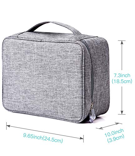 Hcfgs Electronic Organizer Travel Cable Organizer Universal Electronics Accessories Cases for USB Cable Cord, Flash Drive, Charger, Phone, Hard Drive, SD Card, iPad (Grey) - Thumbnail 5