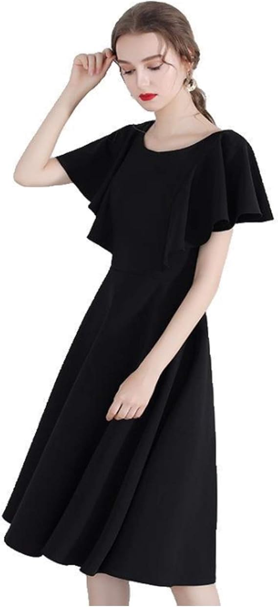 Amazon 娜美衣着 ワンピース イブニングドレス 夜会服 パーティードレス レース 春秋 膝丈 袖あり ワンピース レディース ファッション Aライン コート ジャケット 通販