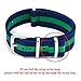 CIVO Watch Bands NATO Premium Ballistic Nylon Watch Strap Stainless Steel Buckle (Navy/Shamrock, 18mm)