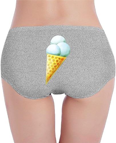 Wrsed Women's Panties Ice Cream Cone Watercolor Seamless Briefs Stretch Cotton Soft Low Waist Underwear