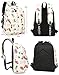School Bookbag for Girls, Cute Pineapple Water Resistant Laptop Backpack College Bags Women Travel Daypack + 5 Pieces Canvas Floral Pencil Case