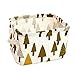 UQueen Fashion Creative Household Desktop Ambry Cotton Linen with handle Sundry Cloth Cosmetic Storage Basket Box Case Organizer (Tree)