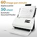 Plustek PS30D Duplex Document Scanner: with 50 Sheet Auto Document Feeder (ADF) and searchable PDF Function by Abbyy OCR. Support Mac and PC