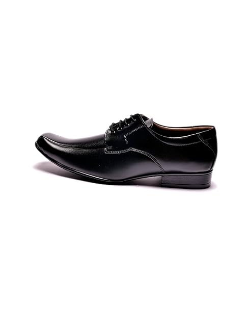 sir corbett black synthetic leather formal shoes