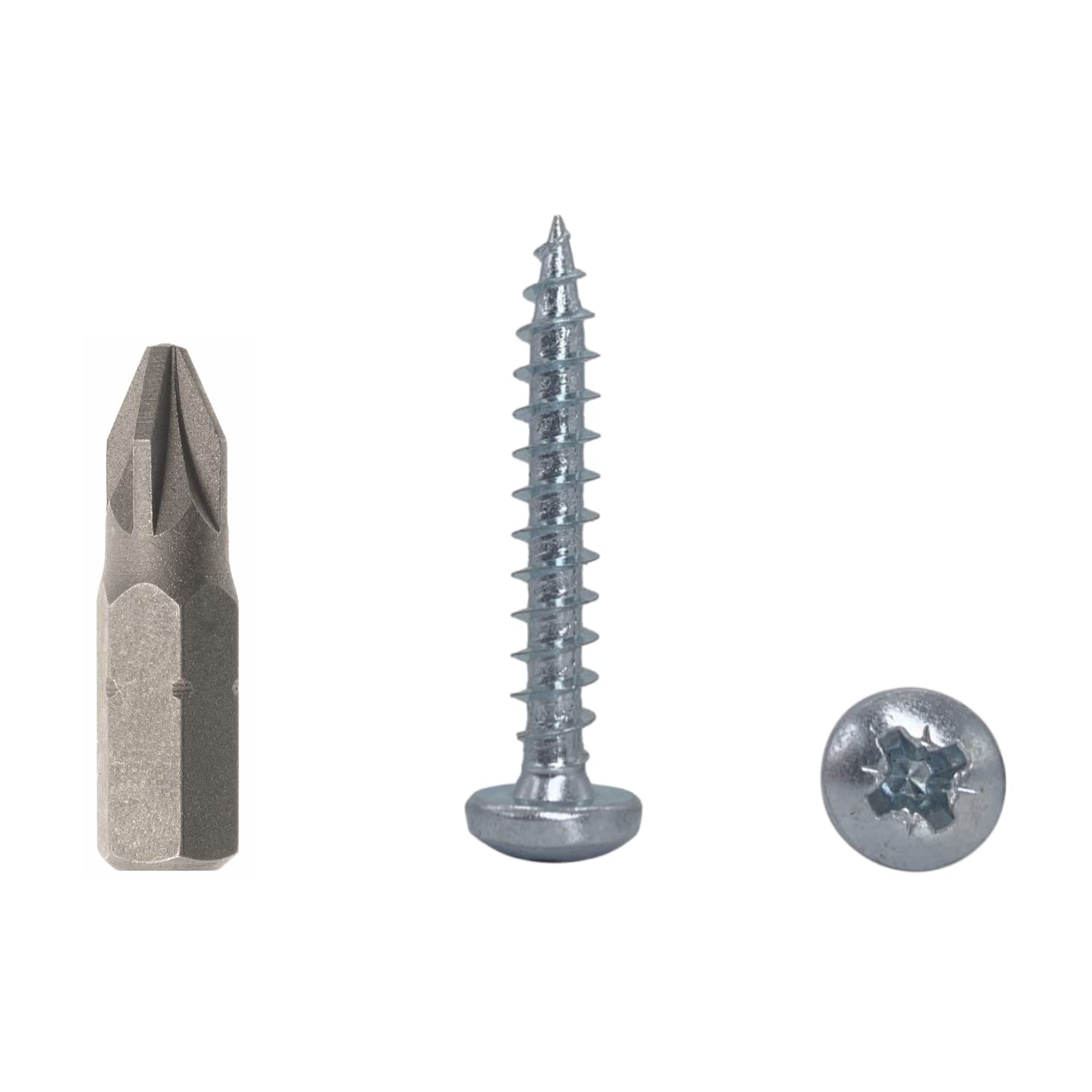 (Pack of 50 pcs) DIN 7981 Zinc Plated Steel 4.5 x 30 mm Wood Screws, Chipboard Screws with Pan Head, Universal Pozi-Drive Screw (50, 4.5 x 30 mm)