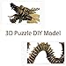 Paper Maker 3D Jigsaw Puzzle Dragon DIY Craft Gifts Home Decoration (Small, Brown)