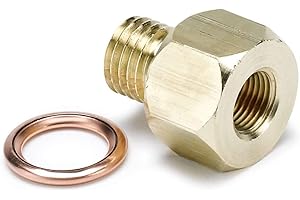 Auto Meter 2277 1/8" NPT to M12 x 1.5 Electric Temperature or Pressure Metric Adapter