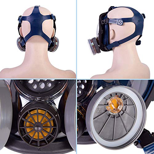 Organic Vapor Respirator, Activated Carbon Respirator Paint Respirator Gas Chemical Dustproof Pesticides Mask,Respiratory Protection