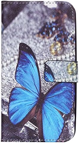 LG Tribute 5 Case, LG K7 Case, Jamesay [Kickstand] Premium PU Leather Wallet Case Flip Cover Built-in Card Slots Pockets &amp; Stand For LG Tribute 5 / LG K7 - Butterfly