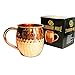 Moscow Mule Full Copper Mug – Authentic Solid Pure All Copper Cup – 16oz Rounded Old Fashioned Design – Hand Hammered Finish – By Stubborn Mule