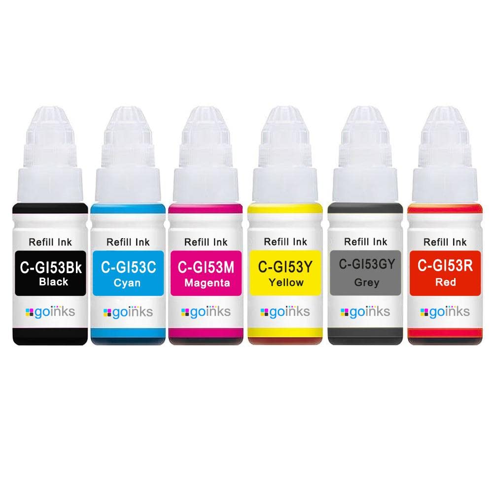Go Inks 1 Set of 4 Ink Bottles (70ml) to replace Canon GI-53 Compatible/non-OEM for Pixma G Series Printers