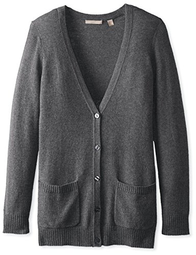 UPC 790440071387, Cashmere Addiction Women&#39;s Button Down Boyfriend Cardigan Sweater, Heather Grey, S