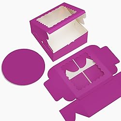 Bakepacker 36pcs 10x10x5 Inches Deep Purple Cake