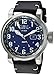 Invicta Men's 'Aviator' Quartz Stainless Steel and Leather Casual Watch, Color:Black (Model: 22251)