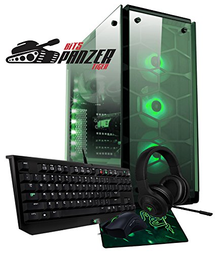 Computador Gamer Bits PANZER TIGER - Intel Core i7 7700K, Water Cooler, 32GB, HD 4TB, SSD 480GB, Nvidia GTX 1080Ti 11GB, Gabinete Corsair Crystal, Kit Gamer Razer