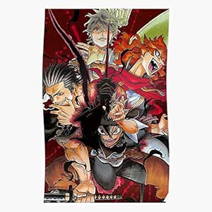 Amazon.com: Black Blackclover Logo Bulls Comic Blackbulls Guild Clover