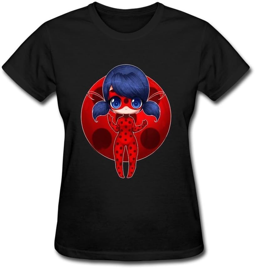 Edwina Erin Women's Miraculous Ladybug Chibi Short Sleeve T Shirt XXXX-Large