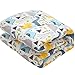 UOMNY Baby Blanket - Soft Cot Comforter Crib Baby Quilts for Boys 33x42 Inch 100% Cotton Baby Blanket Cradle Quilt Nursery Bed Blankets Throw Blanket Bed Cover Lightweight Blanket Dinosaur Pattern