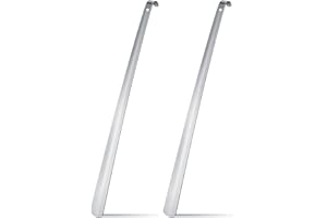 Geelin 2 Pcs 31.5'' Extra Long Handled Shoe Horn, Metal Shoehorn for Men and Women, Multifunctional Stainless Dressing Sticks for Elderly Disabled Limited Mobility, Standing Reach Assist for Seniors