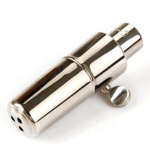 image for Aibay Bb Soprano Saxophone Metal Mouthpiece with Cap and Ligature Size