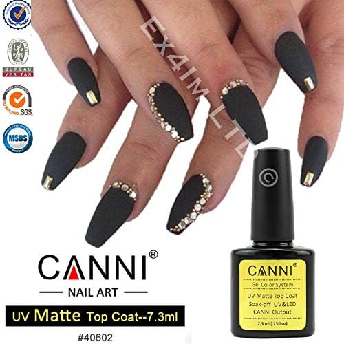 NAIL GEL POLISH CANNI Nails UV LED SOAK OFF BASE TOP COAT UK QUALITY ✔100% GENUINE ✔SAME DAY SHIPPING (Matte Topcoat)