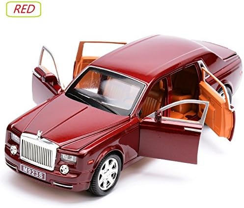 1:24 Rolls Royce Phantom Car Model With 6 Doors Open, Excellent Quality Die Cast Vehicles Red