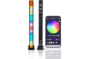 RGB Sound Reactive LED Light Bar, Sound Control Light，32 Bit Music Level Indicator, Creative Colorful Sound Control Ambient L