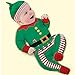 MowMee Baby Girls Boys Christmas Long Sleeve Striped Romper with a Hat (70(0-6M), Green)