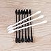 Meilamei 300 Count Cotton Swabs Buds Double Tipped 100% Cotton White and Black Natural Paper Sticks Multipurpose Cleaning Sterile Sticks Makeup Qtips